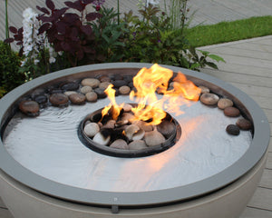 Home Heat | Dutton Creek Water Fire Pit With Stones